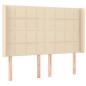 vidaXL Cama box spring colchón y luces LED tela crema 140x190 cm vidaXL Cama box spring colchón y luces LED tela crema 140x190 cm