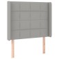 vidaXL Cama box spring colchón y luces LED tela gris claro 100x200 cm
