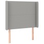 vidaXL Cama box spring colchón y luces LED tela gris claro 90x200 cm