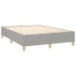 vidaXL Cama box spring colchón y luces LED tela gris claro 140x190 cm vidaXL Cama box spring colchón y luces LED tela gris claro 140x190 cm