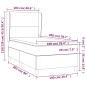 vidaXL Cama box spring colchón y luces LED tela crema 100x200 cm vidaXL Cama box spring colchón y luces LED tela crema 100x200 cm