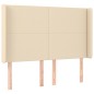 vidaXL Cama box spring colchón y luces LED tela crema 140x190 cm vidaXL Cama box spring colchón y luces LED tela crema 140x190 cm