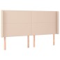 vidaXL Cama box spring colchón LED cuero sintético capuchino 160x200cm vidaXL Cama box spring colchón LED cuero sintético capuchino 160x200cm
