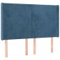 vidaXL Cama box spring colchón y LED terciopelo azul oscuro 140x200 cm vidaXL Cama box spring colchón y LED terciopelo azul oscuro 140x200 cm