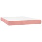 vidaXL Cama box spring colchón y LED terciopelo rosa 140x190 cm vidaXL Cama box spring colchón y LED terciopelo rosa 140x190 cm