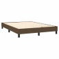 vidaXL Cama box spring con colchón tela marrón oscuro 140x200 cm vidaXL Cama box spring con colchón tela marrón oscuro 140x200 cm
