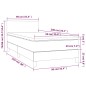 vidaXL Cama box spring con colchón tela gris taupe 90x200 cm vidaXL Cama box spring con colchón tela gris taupe 90x200 cm