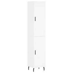 vidaXL Aparador alto madera contrachapada blanco 34,5x34x180 cm