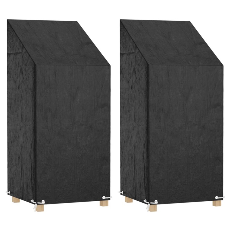 vidaXL Fundas sillas jardín 2 uds 8 ojales polietileno 65x65x110/150cm vidaXL Fundas sillas jardín 2 uds 8 ojales polietileno 65x65x110/150cm