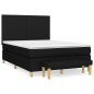 vidaXL Cama box spring con colchón tela negro 140x200 cm vidaXL Cama box spring con colchón tela negro 140x200 cm