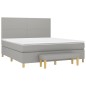 vidaXL Cama box spring con colchón tela gris claro 180x200 cm vidaXL Cama box spring con colchón tela gris claro 180x200 cm