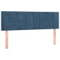 vidaXL Cama box spring con colchón terciopelo azul oscuro 140x190 cm