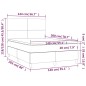vidaXL Cama box spring con colchón tela negro 140x200 cm vidaXL Cama box spring con colchón tela negro 140x200 cm