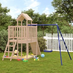 vidaXL Parque infantil de exterior madera maciza de pino