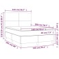 vidaXL Cama box spring con colchón tela azul 140x200 cm