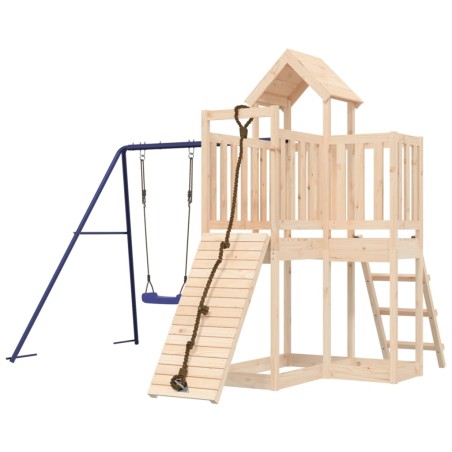 vidaXL Parque infantil de exterior madera maciza de pino