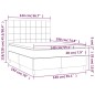 vidaXL Cama box spring con colchón terciopelo azul oscuro 140x190 cm vidaXL Cama box spring con colchón terciopelo azul oscuro 140x190 cm