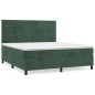 vidaXL Cama box spring con colchón terciopelo verde oscuro 180x200 cm vidaXL Cama box spring con colchón terciopelo verde oscuro 180x200 cm