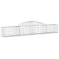 vidaXL Cestas de gaviones 30 uds forma de arco hierro 300x30x40/60 cm vidaXL Cestas de gaviones 30 uds forma de arco hierro 300x30x40/60 cm