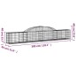 vidaXL Cestas de gaviones 30 uds forma de arco hierro 300x30x40/60 cm vidaXL Cestas de gaviones 30 uds forma de arco hierro 300x30x40/60 cm