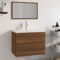 vidaXL Set de muebles de baño madera contrachapada marrón roble vidaXL Set de muebles de baño madera contrachapada marrón roble