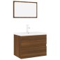vidaXL Set de muebles de baño madera contrachapada marrón roble vidaXL Set de muebles de baño madera contrachapada marrón roble