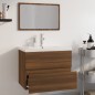 vidaXL Set de muebles de baño madera contrachapada marrón roble vidaXL Set de muebles de baño madera contrachapada marrón roble