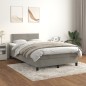 vidaXL Cama box spring con colchón terciopelo gris claro 120x200 cm vidaXL Cama box spring con colchón terciopelo gris claro 120x200 cm