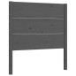vidaXL Estructura de cama con cabecero madera maciza gris 90x200 cm vidaXL Estructura de cama con cabecero madera maciza gris 90x200 cm