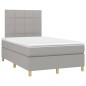 vidaXL Cama box spring con colchón tela gris claro 120x200 cm vidaXL Cama box spring con colchón tela gris claro 120x200 cm