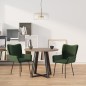 vidaXL Sillas de comedor 2 unidades terciopelo verde oscuro vidaXL Sillas de comedor 2 unidades terciopelo verde oscuro
