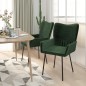 vidaXL Sillas de comedor 2 unidades terciopelo verde oscuro vidaXL Sillas de comedor 2 unidades terciopelo verde oscuro