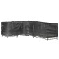 vidaXL Fundas muebles jardín forma de L 2 uds 16 ojales 210x260x80 cm vidaXL Fundas muebles jardín forma de L 2 uds 16 ojales 210x260x80 cm