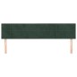 vidaXL Cabeceros 2 unidades de terciopelo verde oscuro 90x5x78/88 cm