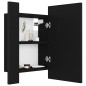 vidaXL Armario espejo de baño con luz LED acrílico negro 40x12x45 cm vidaXL Armario espejo de baño con luz LED acrílico negro 40x12x45 cm
