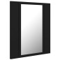 vidaXL Armario espejo de baño con luz LED acrílico negro 40x12x45 cm vidaXL Armario espejo de baño con luz LED acrílico negro 40x12x45 cm