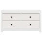 vidaXL Armario auxiliar madera maciza de pino blanco 100x40x54 cm