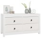 vidaXL Armario auxiliar madera maciza de pino blanco 100x40x54 cm