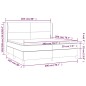 vidaXL Cama box spring con colchón tela color crema 200x200 cm vidaXL Cama box spring con colchón tela color crema 200x200 cm
