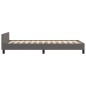vidaXL Estructura de cama con cabecero cuero sintético gris 100x200 cm
