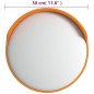 vidaXL Espejo de tráfico convexo exterior policarbonato naranja Ø30cm vidaXL Espejo de tráfico convexo exterior policarbonato naranja Ø30cm