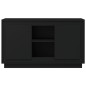 vidaXL Aparador de madera contrachapada negro 102x35x60 cm vidaXL Aparador de madera contrachapada negro 102x35x60 cm