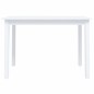 vidaXL Mesa de comedor de madera maciza de caucho blanco 114x71x75 cm