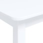 vidaXL Mesa de comedor de madera maciza de caucho blanco 114x71x75 cm