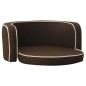 vidaXL Sofá plegable para perros cojín lavable lino marrón 76x71x30 cm vidaXL Sofá plegable para perros cojín lavable lino marrón 76x71x30 cm
