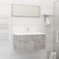 vidaXL Juego de muebles de baño madera de ingeniería gris hormigón vidaXL Juego de muebles de baño madera de ingeniería gris hormigón