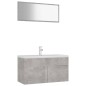 vidaXL Juego de muebles de baño madera de ingeniería gris hormigón vidaXL Juego de muebles de baño madera de ingeniería gris hormigón