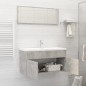 vidaXL Juego de muebles de baño madera de ingeniería gris hormigón vidaXL Juego de muebles de baño madera de ingeniería gris hormigón