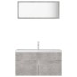 vidaXL Juego de muebles de baño madera de ingeniería gris hormigón vidaXL Juego de muebles de baño madera de ingeniería gris hormigón