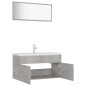 vidaXL Juego de muebles de baño madera de ingeniería gris hormigón vidaXL Juego de muebles de baño madera de ingeniería gris hormigón